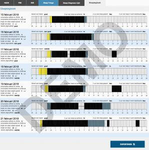 Slaapdagboek demo pagina